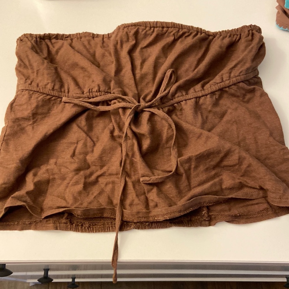 Brown tube top